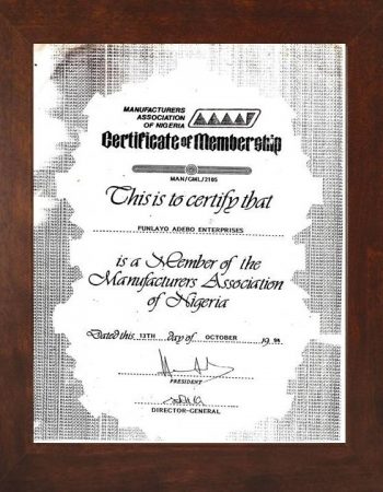 MAN Certificate FAE